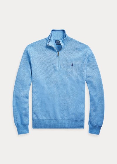 Men's Polo Ralph Lauren Cotton Half-Zip Sweater | 526174KYJ